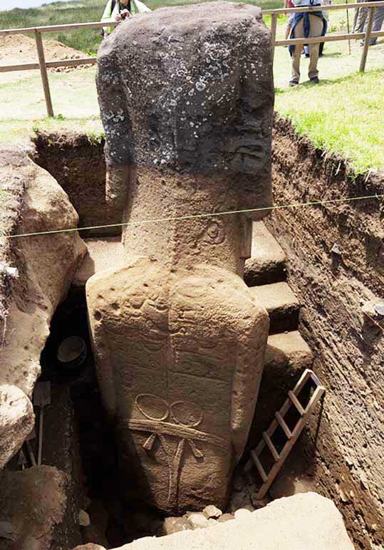 easter island statue unearthed