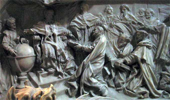Tomb of Pope Gregory XIII celebrating the introduction of the Gregorian 