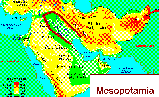 Old Mesopotamia Map