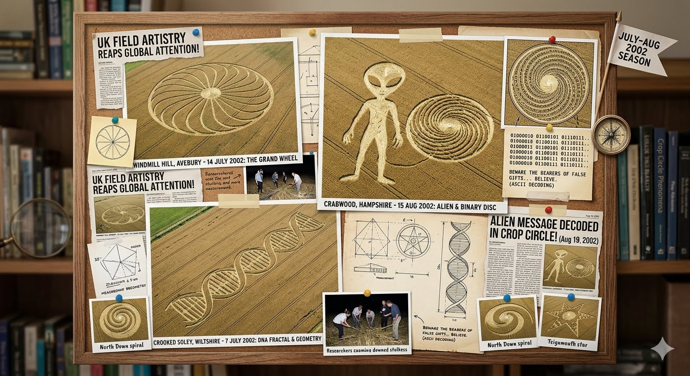輪作/Crop Rotation キャンバスプリント　キャンバスアート Crop Circles 2002 - Crystalinks