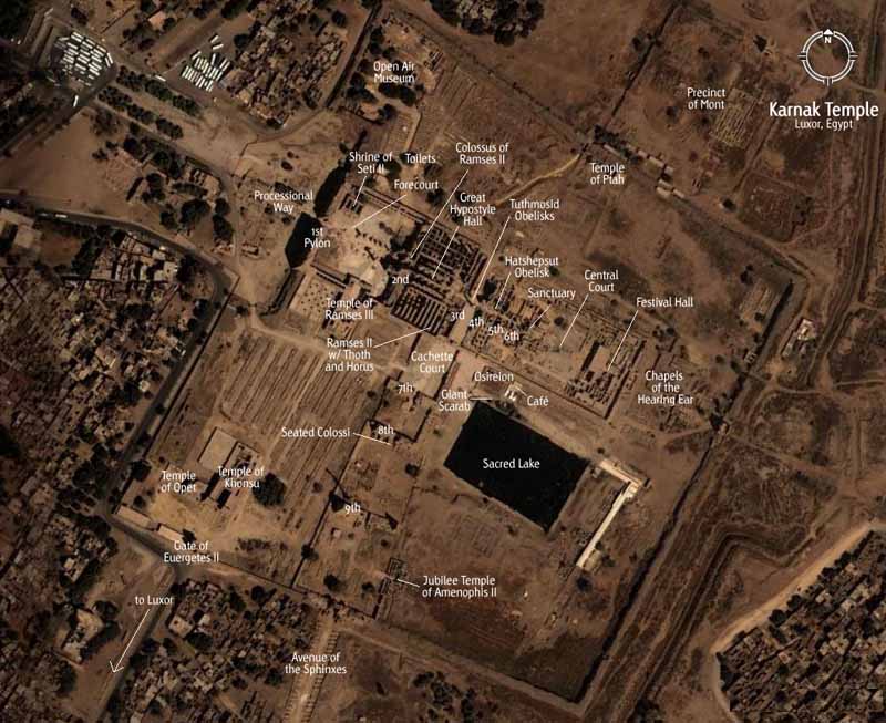 Karnak Temple Complex Map