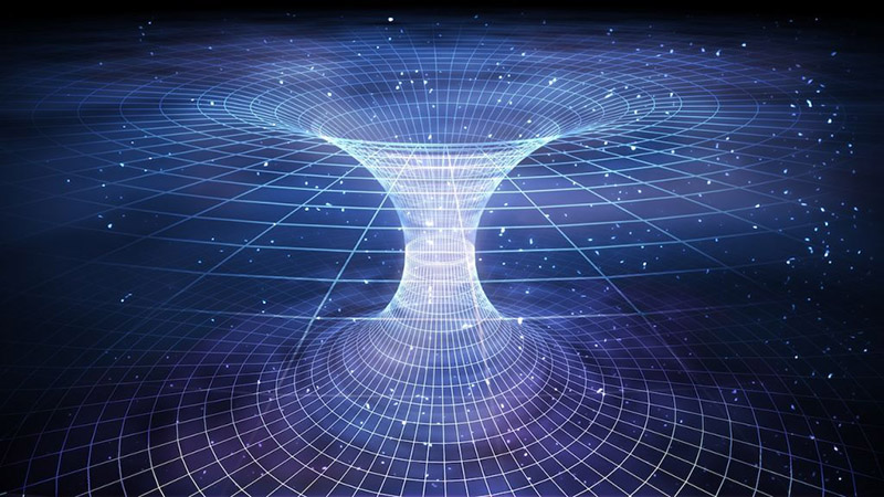 travel through time using wormholes